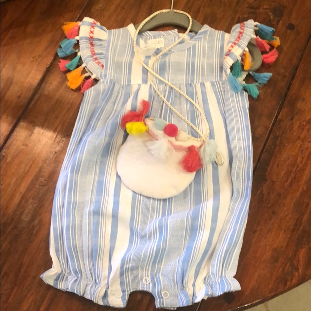 NEW 12-18m Bubble with tassels + Purse